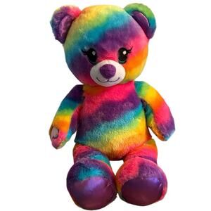 Build A Bear Rainbow Bear Plush 2018 Multi Color